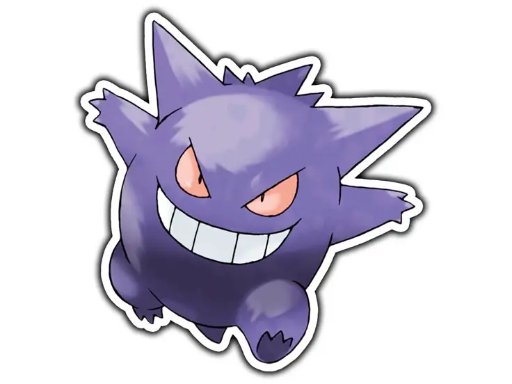 Gengar Sticker _ Water Resistant Vinyl Sticker by….webp